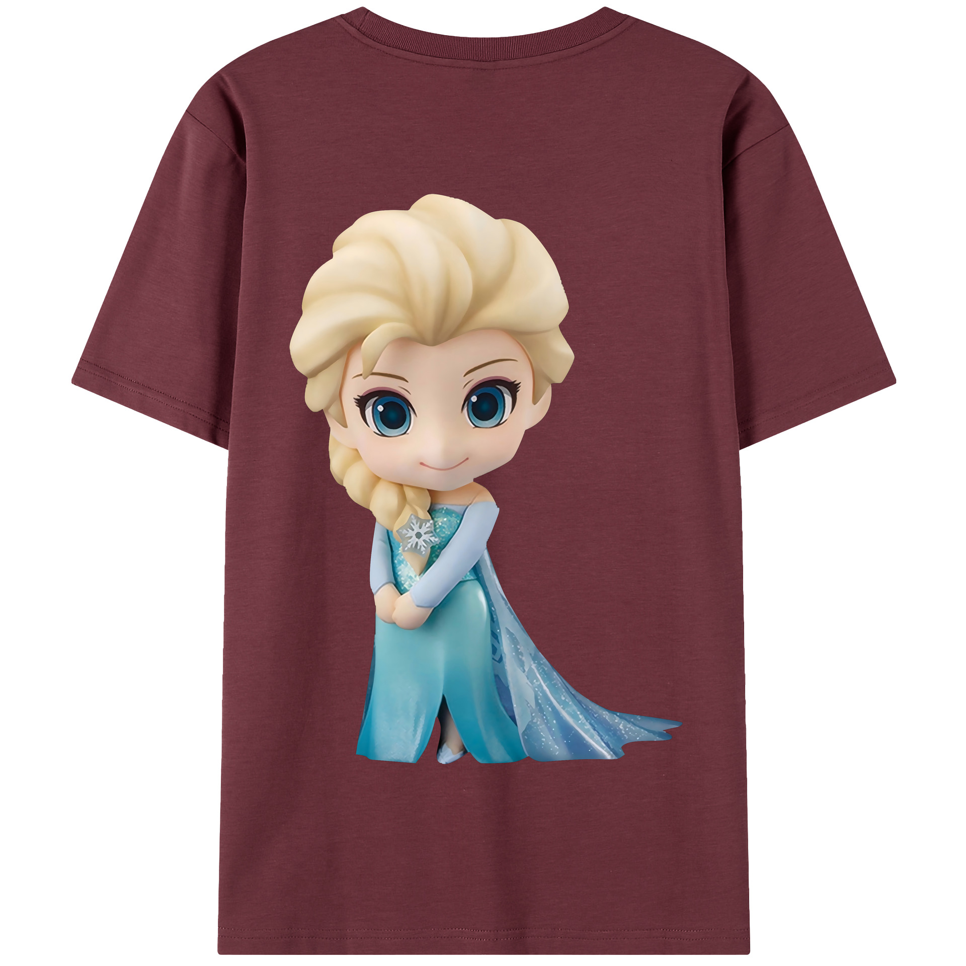 （画像用） アナと雪の女王 アンナ エルサ Frozen Anna Elsa 綿100％半袖Tシャツ（背面プリント）